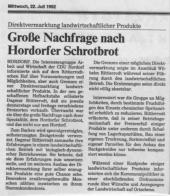 Juli 1992: Zeitungsartikel über die ersten Erfolge.